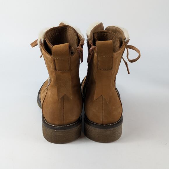 Bueno Women's 6.5 Boots Leather Teddy Tobacco Lined Zip New NWT Winter EUR 37 - Picture 3 of 13